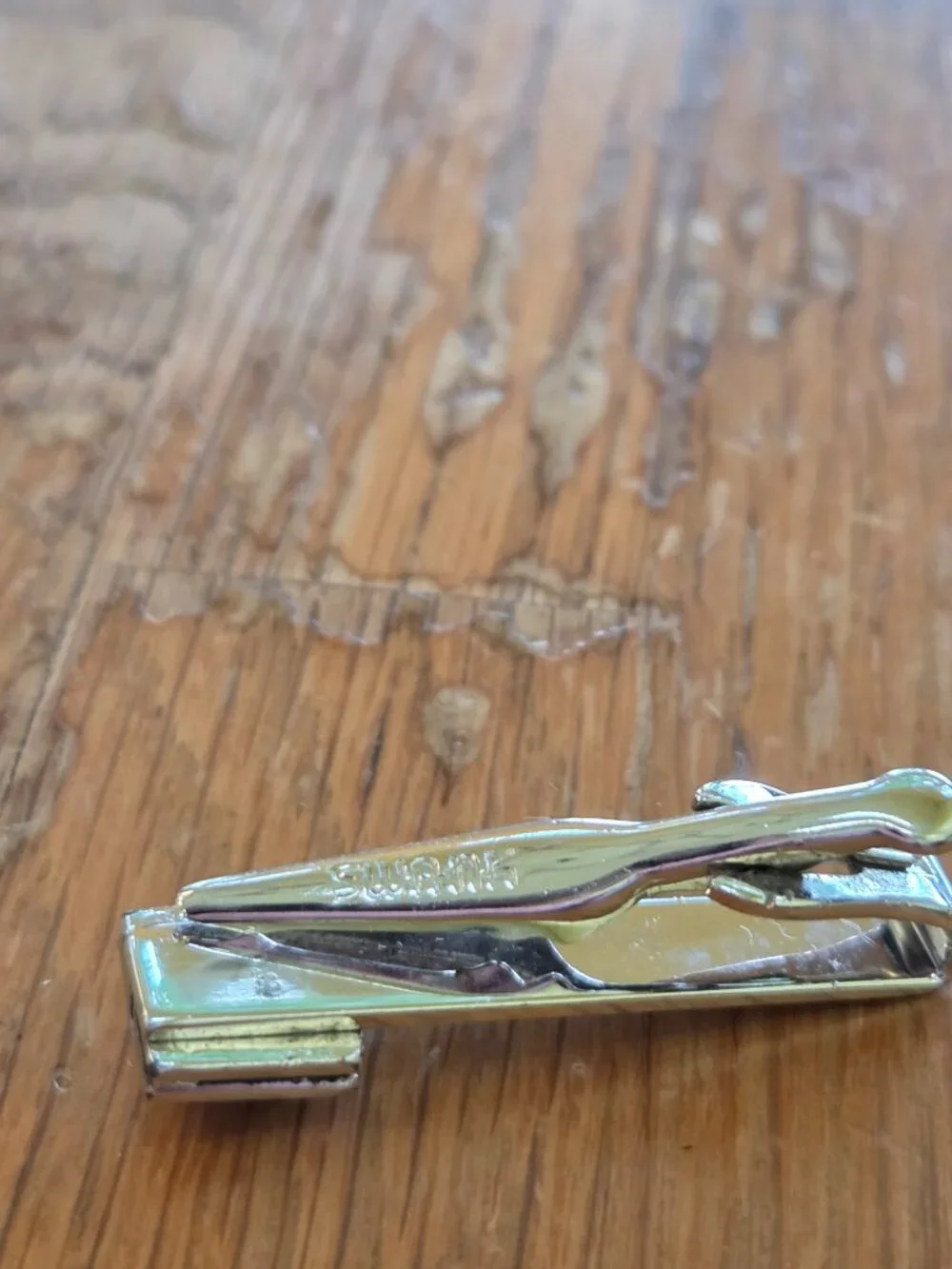 Swank Men's Vintage Tie Clip with Blue Stone